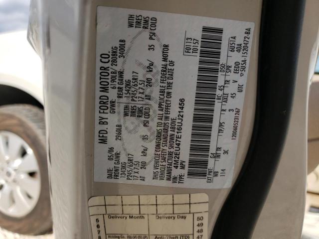 Photo 10 from auction – 2006 MERCURY MOUNTAINEE with VIN 4M2EU47E16UJ21456