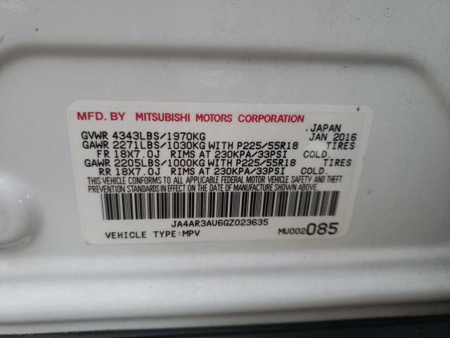 Photo 10 from auction – 2016 MITSUBISHI OUTLANDER with VIN JA4AR3AU6GZ023635