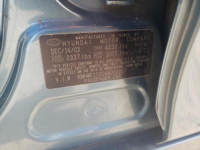 Photo 10 from auction – 2004 HYUNDAI SONATA with VIN KMHWF25S04A012207