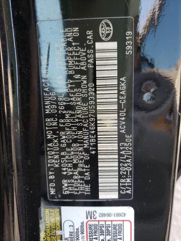 Photo 10 from auction – 2007 TOYOTA CAMRY CE with VIN 4T1BE46K97U593320