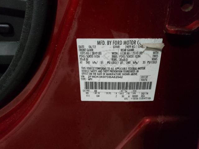 Photo 10 from auction – 2013 FORD EDGE LIMIT with VIN 2FMDK3K97DBA62942