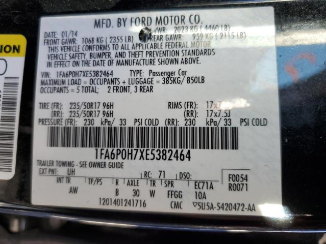 Photo 10 from auction – 2014 FORD FUSION SE with VIN 1FA6P0H7XE5382464