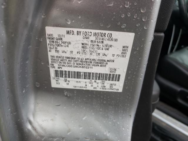 Photo 10 from auction – 2012 FORD ESCAPE LIM with VIN 1FMCU0EG9CKB52211