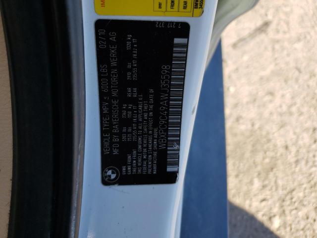 Photo 10 from auction – 2010 BMW X3 XDRIVE3 with VIN WBXPC9C49AWJ35598