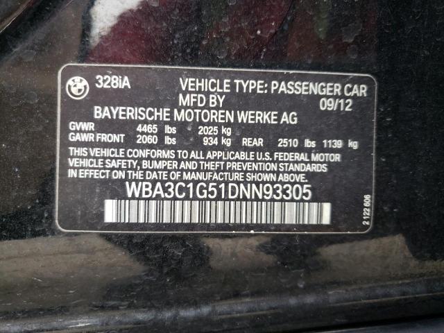 Photo 10 from auction – 2013 BMW 328 I SULE with VIN WBA3C1G51DNN93305