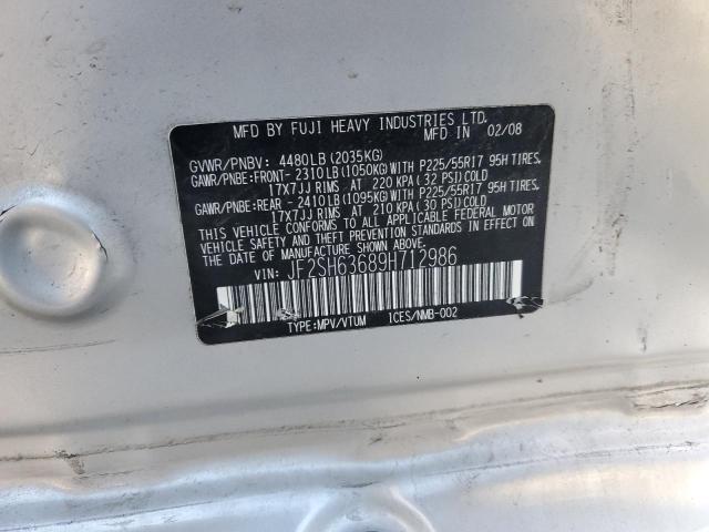 Photo 10 from auction – 2009 SUBARU FORESTER 2 with VIN JF2SH63689H712986