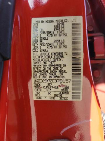 Photo 10 from auction – 2002 NISSAN FRONTIER C with VIN 1N6ED29X72C378157