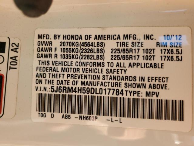 Photo 10 from auction – 2013 HONDA CR-V EX with VIN 5J6RM4H59DL017784