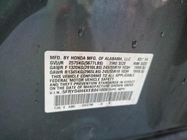 Photo 10 from auction – 2014 ACURA MDX TECHNO with VIN 5FRYD4H4XEB041006