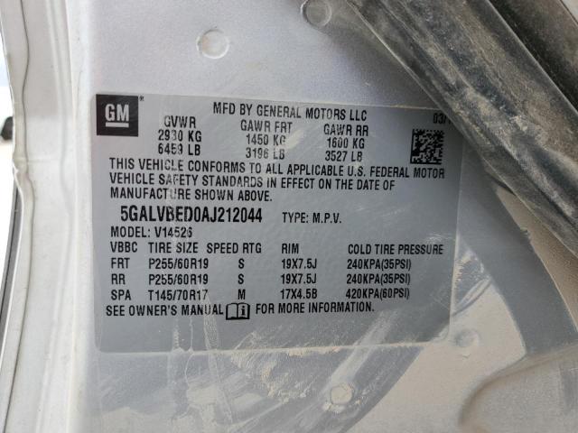 Photo 10 from auction – 2010 BUICK ENCLAVE CX with VIN 5GALVBED0AJ212044