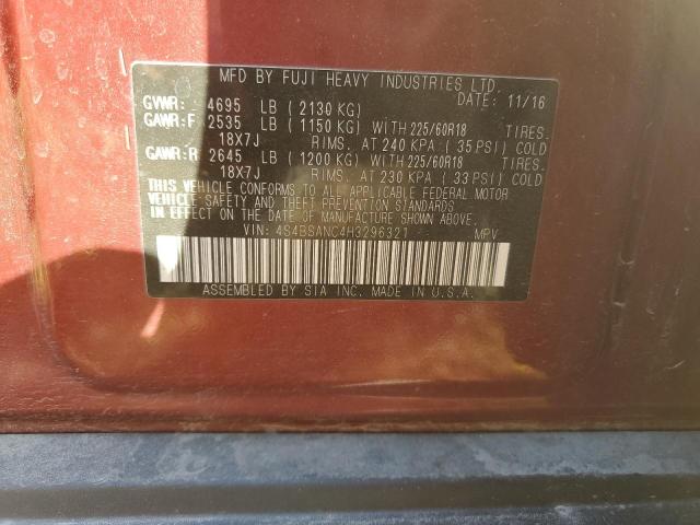 Photo 10 from auction – 2017 SUBARU OUTBACK 2. with VIN 4S4BSANC4H3296321