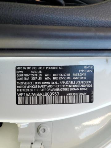 Photo 10 from auction – 2019 PORSCHE MACAN with VIN WP1AA2A55KLB08959