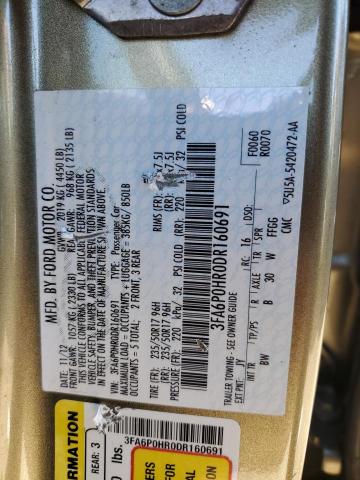 Photo 10 from auction – 2013 FORD FUSION SE with VIN 3FA6P0HR0DR160691