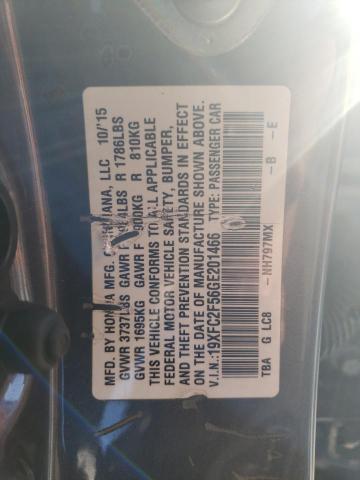 Photo 10 from auction – 2016 HONDA CIVIC LX with VIN 19XFC2F56GE201466