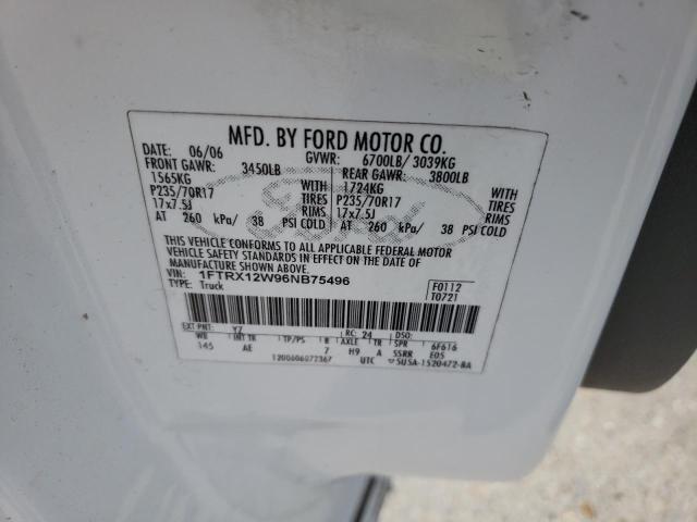Photo 10 from auction – 2006 FORD F150 with VIN 1FTRX12W96NB75496