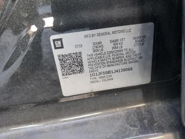 Photo 10 from auction – 2018 CHEVROLET SONIC PREM with VIN 1G1JF5SB1J4139068