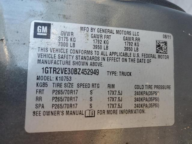 Photo 10 from auction – 2011 GMC SIERRA K15 with VIN 1GTR2VE30BZ452949