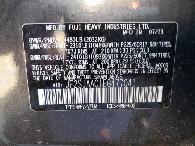 Photo 10 from auction – 2014 SUBARU FORESTER 2 with VIN JF2SJAAC1EG477041