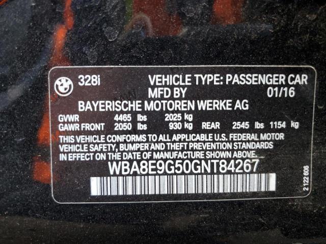Photo 10 from auction – 2016 BMW 328 I SULE with VIN WBA8E9G50GNT84267