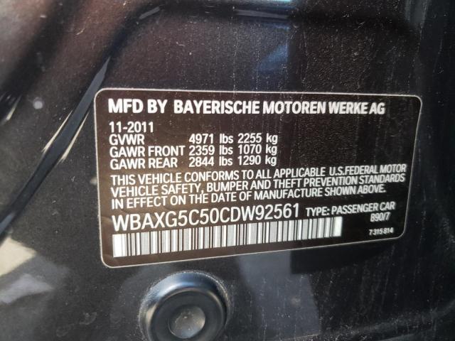 Photo 10 from auction – 2012 BMW 528 I with VIN WBAXG5C50CDW92561