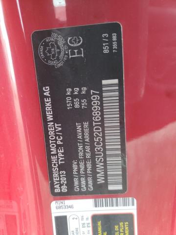 Photo 10 from auction – 2013 MINI COOPER with VIN WMWSU3C52DT689997