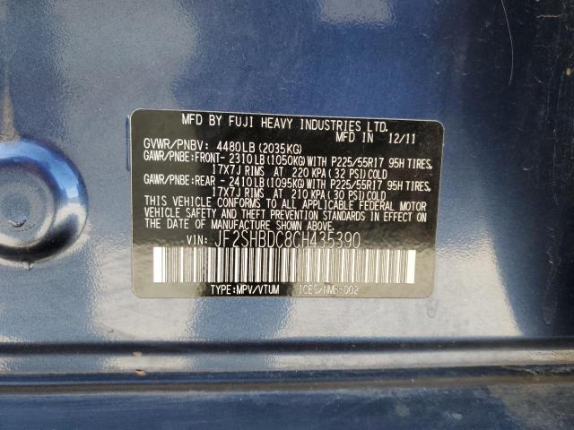 Photo 10 from auction – 2012 SUBARU FORESTER 2 with VIN JF2SHBDC8CH435390
