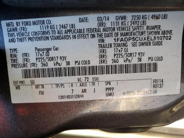 Photo 10 from auction – 2014 FORD C-MAX PREM with VIN 1FADP5CUXEL510702