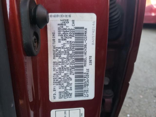 Photo 10 from auction – 2003 TOYOTA CAMRY LE with VIN 4T1BE32KX3U259663