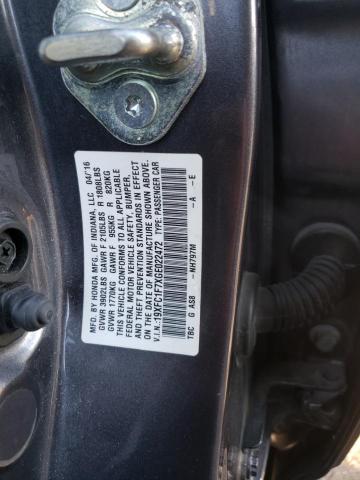 Photo 10 from auction – 2016 HONDA CIVIC EXL with VIN 19XFC1F7XGE022472