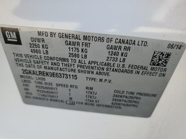 Photo 10 from auction – 2014 GMC TERRAIN SL with VIN 2GKALREK9E6373115