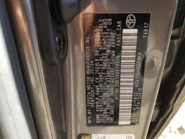 Photo 10 from auction – 2004 TOYOTA CAMRY LE with VIN 4T1BE32K14U918876