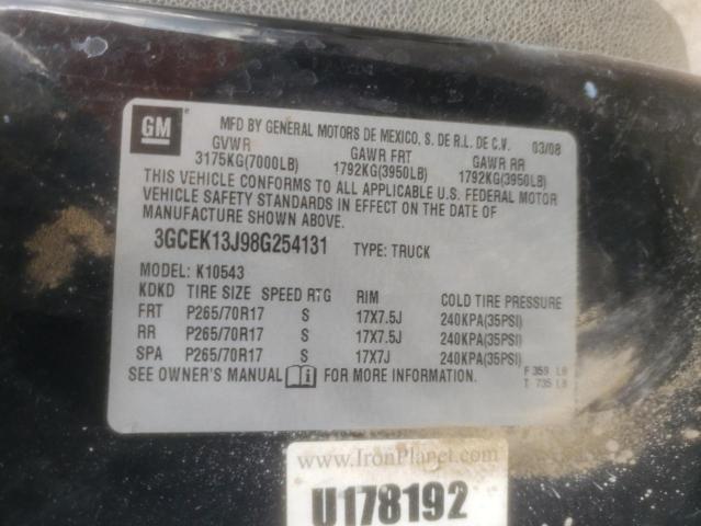 Photo 10 from auction – 2008 CHEVROLET SILVERADO with VIN 3GCEK13J98G254131