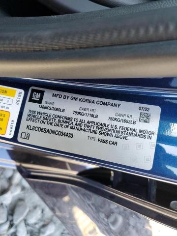 Foto 10 de la subasta – 2022 CHEVROLET SPARK 1LT con VIN KL8CD6SA0NC034433