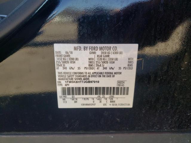 Photo 10 from auction – 2018 FORD EXPLORER P with VIN 1FM5K8HT7JGB97010