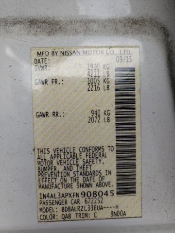 Photo 10 from auction – 2015 NISSAN ALTIMA 2.5 with VIN 1N4AL3APXFN908045