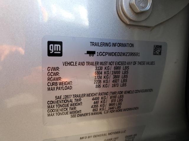 Photo 10 from auction – 2021 CHEVROLET SILVERADO with VIN 1GCPWDED2MZ395591