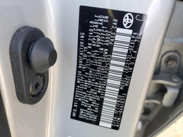 Photo 10 from auction – 2020 TOYOTA COROLLA LE with VIN 5YFEPRAEXLP075363