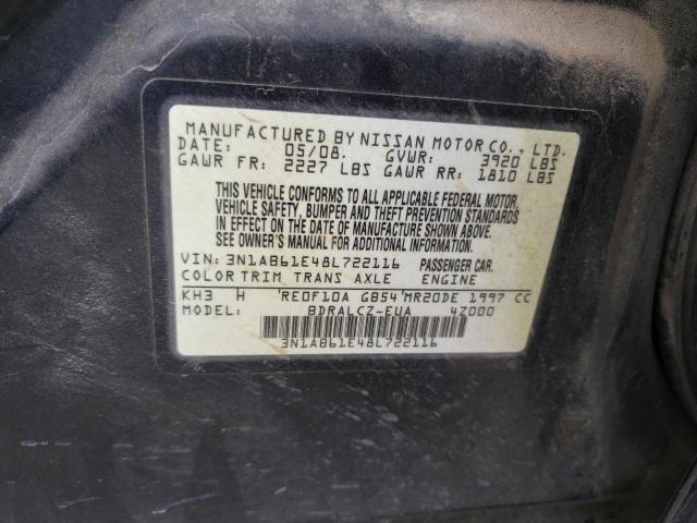 Photo 10 from auction – 2008 NISSAN SENTRA 2.0 with VIN 3N1AB61E48L722116