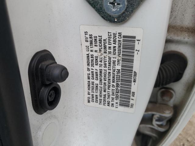 Photo 10 from auction – 2015 HONDA CIVIC EXL with VIN 19XFB2F99FE033164