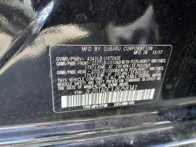 Photo 10 from auction – 2018 SUBARU CROSSTREK with VIN JF2GTADC3J8258341