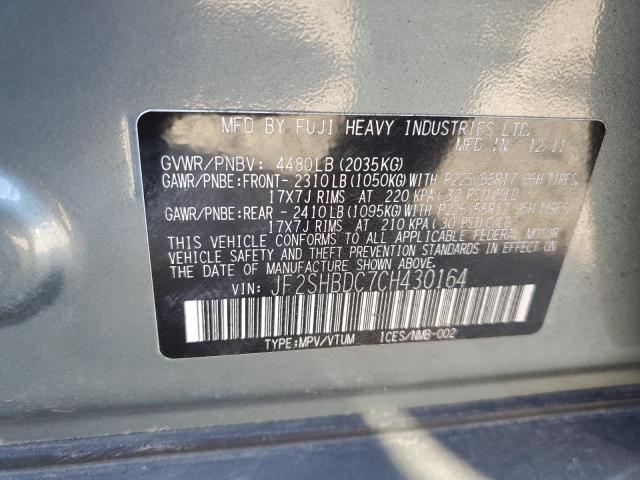 Photo 10 from auction – 2012 SUBARU FORESTER 2 with VIN JF2SHBDC7CH430164