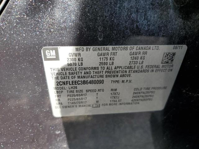Photo 10 from auction – 2011 CHEVROLET EQUINOX LT with VIN 2CNFLEEC3B6480090