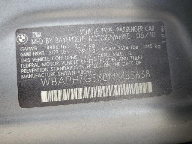 Photo 10 from auction – 2011 BMW 328 I with VIN WBAPH7G53BNM55638