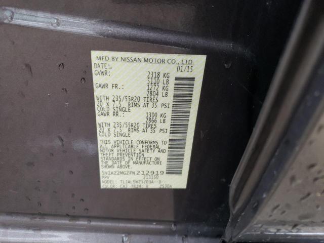 Photo 10 from auction – 2015 NISSAN MURANO S with VIN 5N1AZ2MG2FN212919