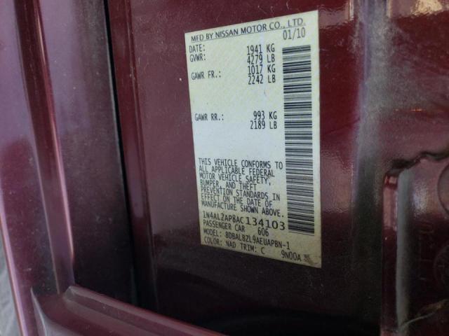 Photo 10 from auction – 2010 NISSAN ALTIMA BAS with VIN 1N4AL2AP8AC134103