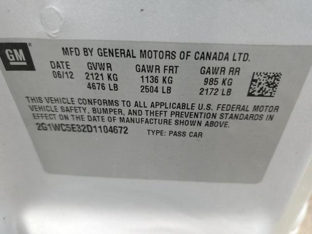 Photo 10 from auction – 2013 CHEVROLET IMPALA LTZ with VIN 2G1WC5E32D1104672