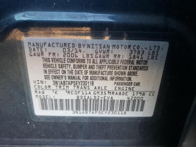 Photo 10 from auction – 2014 NISSAN SENTRA S with VIN 3N1AB7AP5EY230118