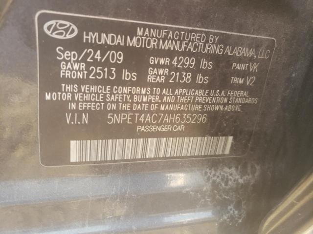 Photo 10 from auction – 2010 HYUNDAI SONATA GLS with VIN 5NPET4AC7AH635296