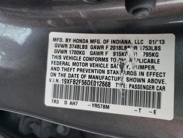 Photo 10 from auction – 2013 HONDA CIVIC LX with VIN 19XFB2F56DE012668