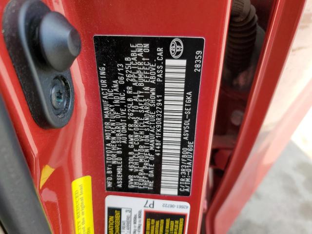 Photo 12 from auction – 2013 TOYOTA CAMRY L with VIN 4T4BF1FK9DR327941